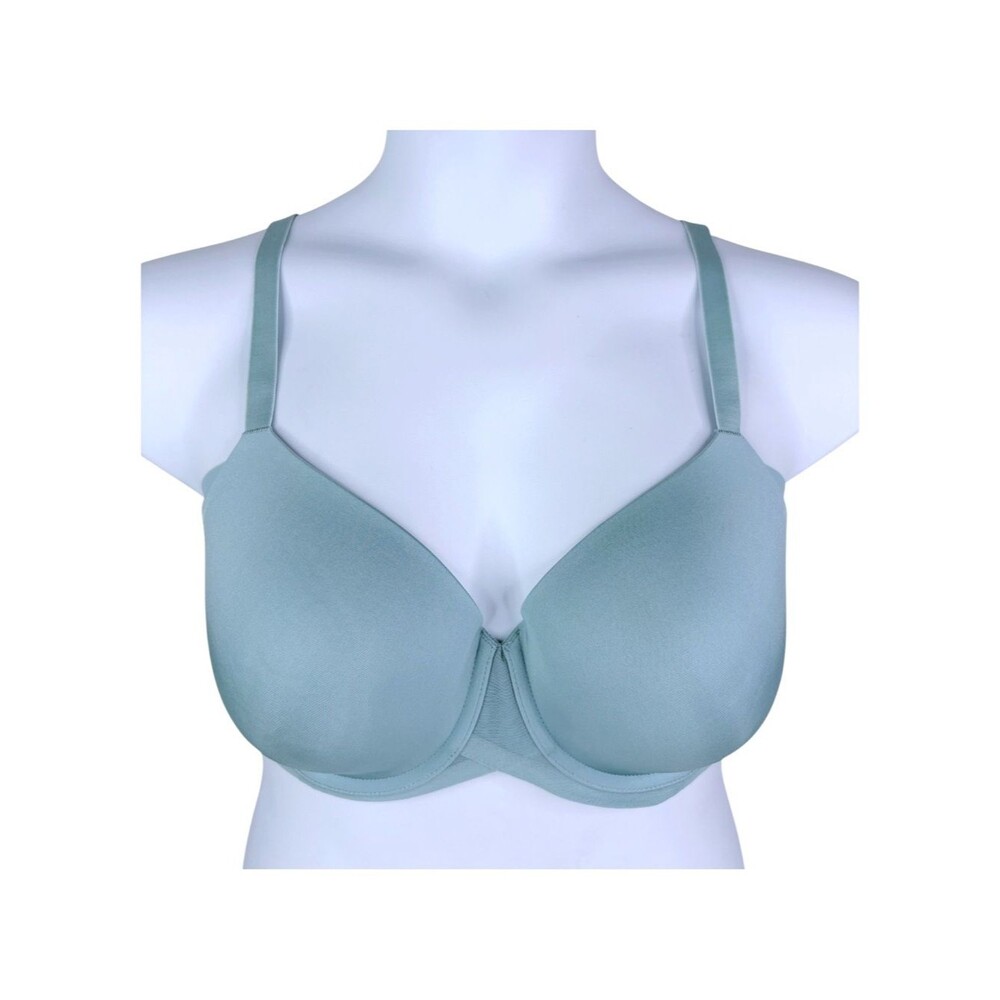 Wacoal Ultimate Side Smoother T-Shirt Bra sz 38D * Underwire Blue Smoothing Mesh